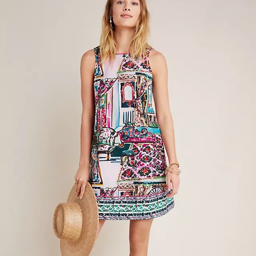 Anthropologie Amelia mini shift dress XL NWT